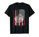 Baseball USA Flag American Flag Vintage T-Shirt