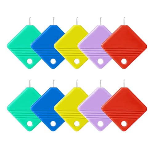 10 PCS Needle Threaders Automatic Needle Threader for Sewing Machine Square Plastic Self Threading Needles Threader Tool for Embroidery Floss Hand Sewing Cross-Stitch Craft Fits All Needles Sizes