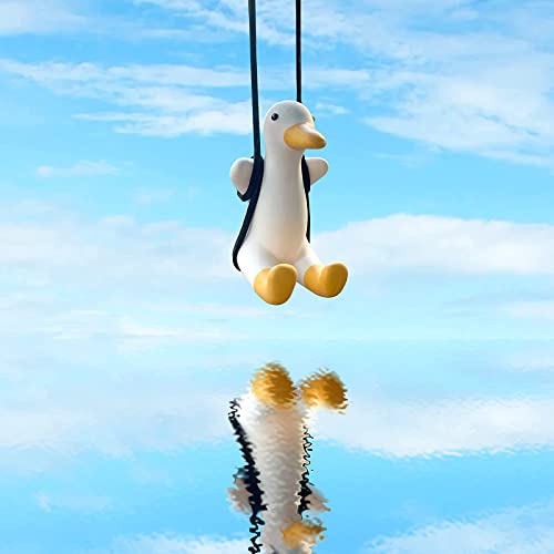 UBSS Car Flying Duck Hanging Ornament, Swinging Duck Car Ornament, Cute Swing Duck Decor - Car Rear View Mirror Pendant (A-Ordinary) Cover