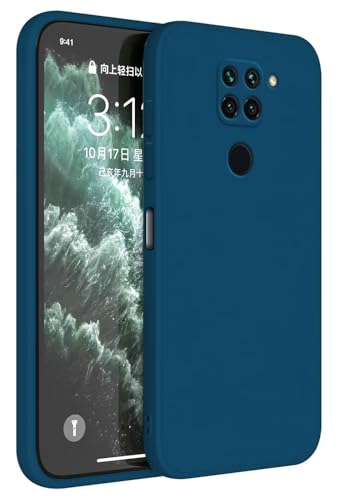 Topme Cover per Redmi Note 9 (4G) (6.53' Inches) Custodia Case, Protezione Della Pelle Della Custodia in Silicone Tpu - Blu zaffiro