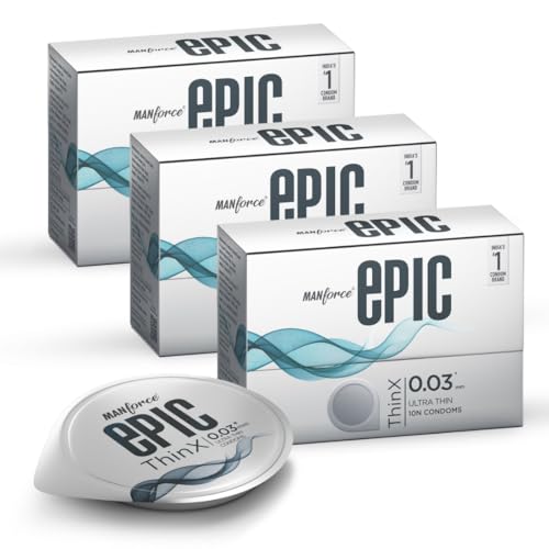 Image of Manforce Epic ThinX | Ultra Thin Condoms with Easy Peel Pack | 30 Pcs