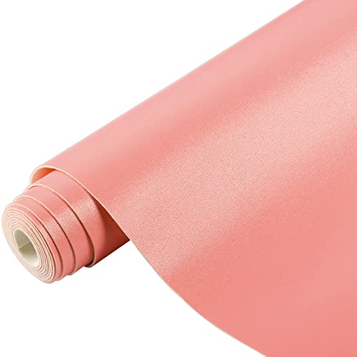Ramya Smooth Solid Color Light Pink Faux Leather Sheets 1Rolls 12"X53"(30cm X 135cm),Faux Leather is Great for Handmade DIY Craft Projects, Bows,Leather Earrings (Light Pink)