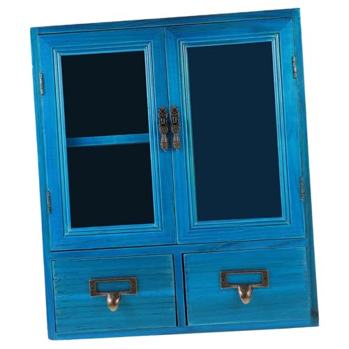 DECOMELODY Armario de Madera Vintage para Almacenamiento Puertas Dobles Gabinete de Pared Multifuncional para Baño Cocina y Salón Organizador Resistente y Elegante para Encimera