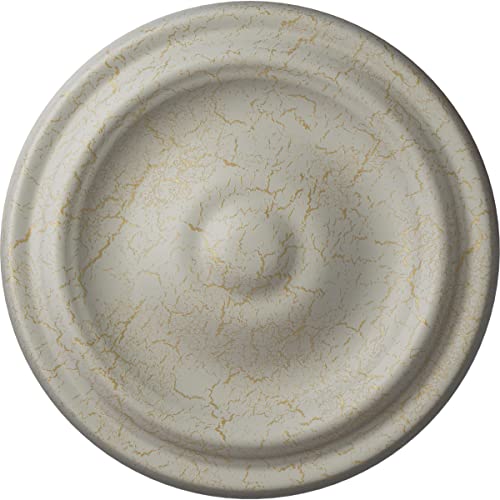 Image of 9 5 /8 inchOD x 1 1 /8 inchP Maria Ceiling Medallion (Fits Canopies up to 1 3 /4 inch), Pot of Cream Crackle