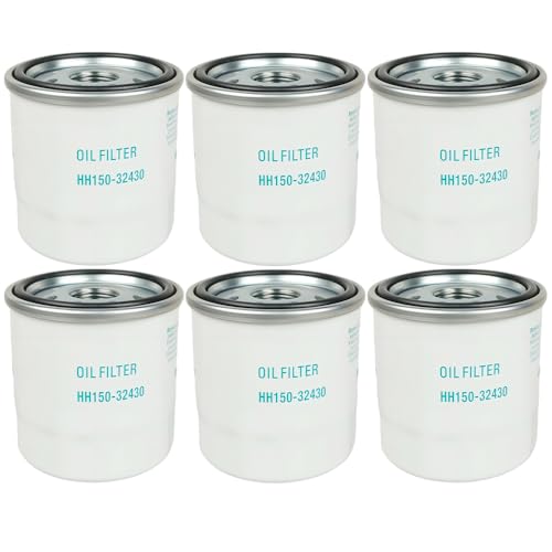 6PCS HH150-32430 HH1J0-32430 Oil Filters For Kubota D722 D902 WG750 WG752 WG972 Grasshopper 321D 325 329 432 721 721D 325D 725 729 932 Tractors