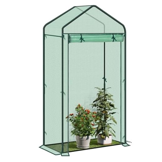 WOLTU Foliengewächshaus, Tomaten, Blumen, Gemüse & Obstpflanzen gewächshaus, Geeignet für Garten, Balkon & Terrasse, Spitzdach gegen Wasserstau, 100x50x190cm, Grün