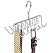 Produktbild iDesign Axis Krawattenhalter, Bügel aus verchromtem Metall mit 14 Haken für Gürtel und Krawatten, silberfarben, 25.4x12.1x15.2cm