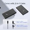 fanxiang 500GB External SSD Portable, Up to 2000MB/s, USB C External Solid State Drive External Hard Drive, USB 3.2 Gen2*2 Type-C SSD for iPhone 15/Pro/PC/Laptops/Creators/Gaming