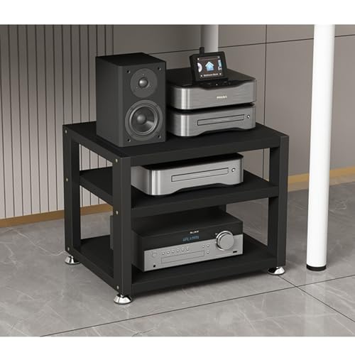 Soporte de impresora Hifi de 3 niveles, unidad de montaje para el hogar y la oficina, armario de pie ajustable con estantes para o y video Equint