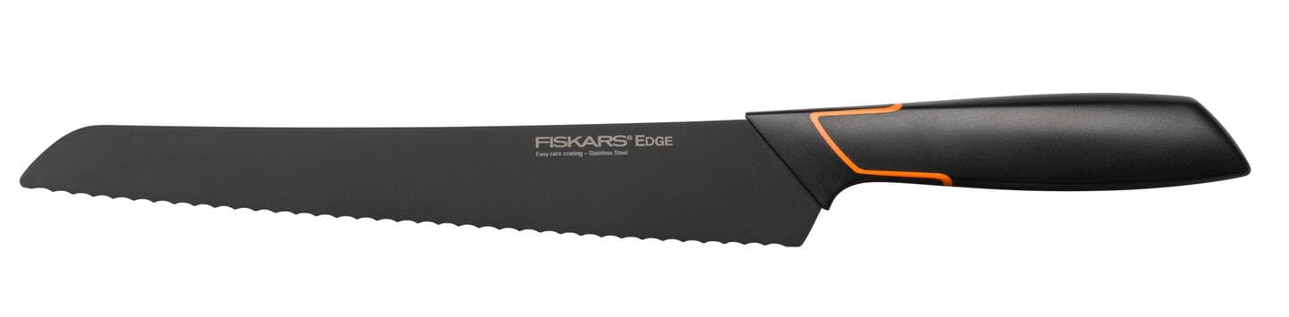 Fiskars Brotmesser, Modernes Design, Gesamtlänge: 35 cm, Qualitätsstahl/Kunststoff, Edge, 1003093