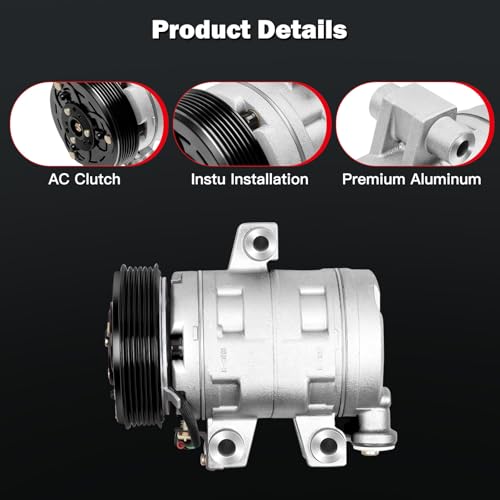 Image of Air Conditioning Compressor for Pontiac Torrent for Chevrolet Equinox 3.4L