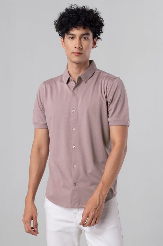 Image of SNITCH Men Rayon Blend Regular Maverick Plum Shirt