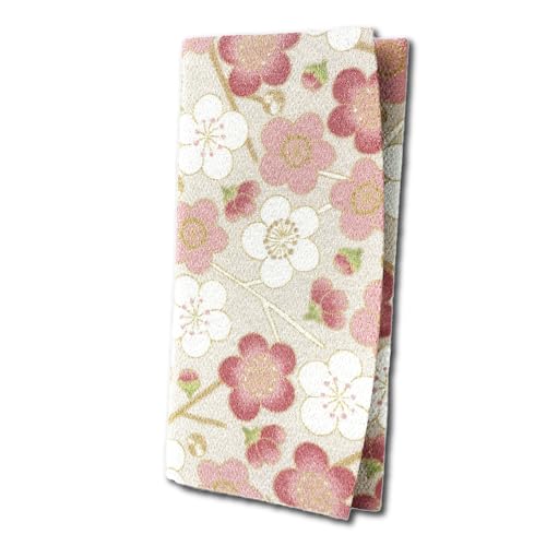Cute Women's Cash Wallet [ Made in Japan ] Traditional Edo Komon Design (Cash Envelop Wallet) (Modern plum blossom (pink))
