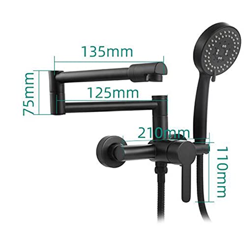 Robinet de baignoire en laiton pliable contre le manque de place