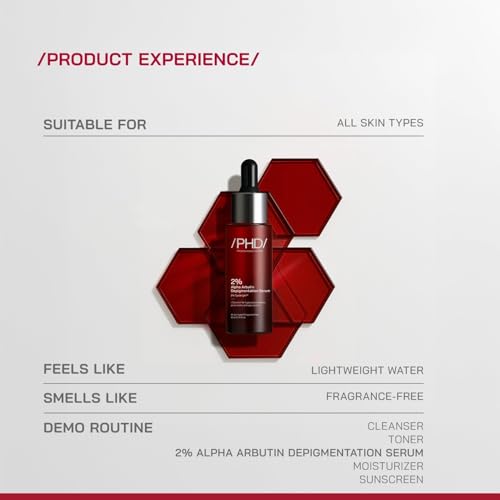 Image of /PHD / 2% Alpha Arbutin Depigmentation | Alpha Arbutin Serum for Pigmentation & Dark Spots | Face Serum for Women & Men | Formulated with Global Dermatologists | 30ml