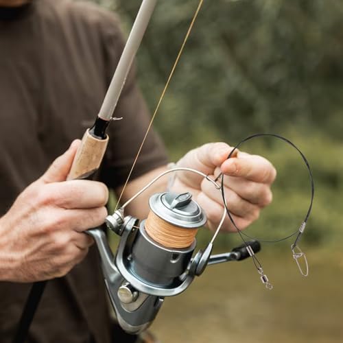 ABOOFAN 10 piezas Líderes para Pesca en Agua Salada con Giratorios miniatura 7