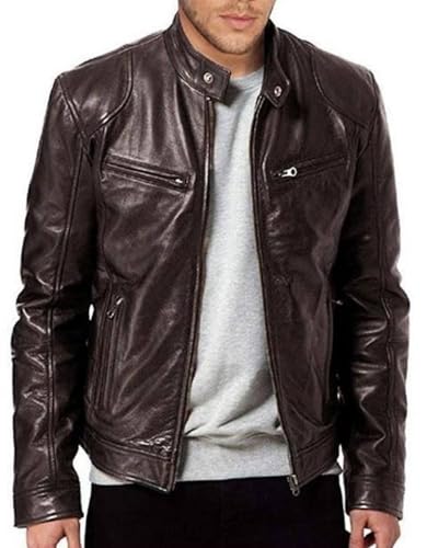 Chaqueta de cuero sintético para hombre Maiyifu-GJ miniatura 1