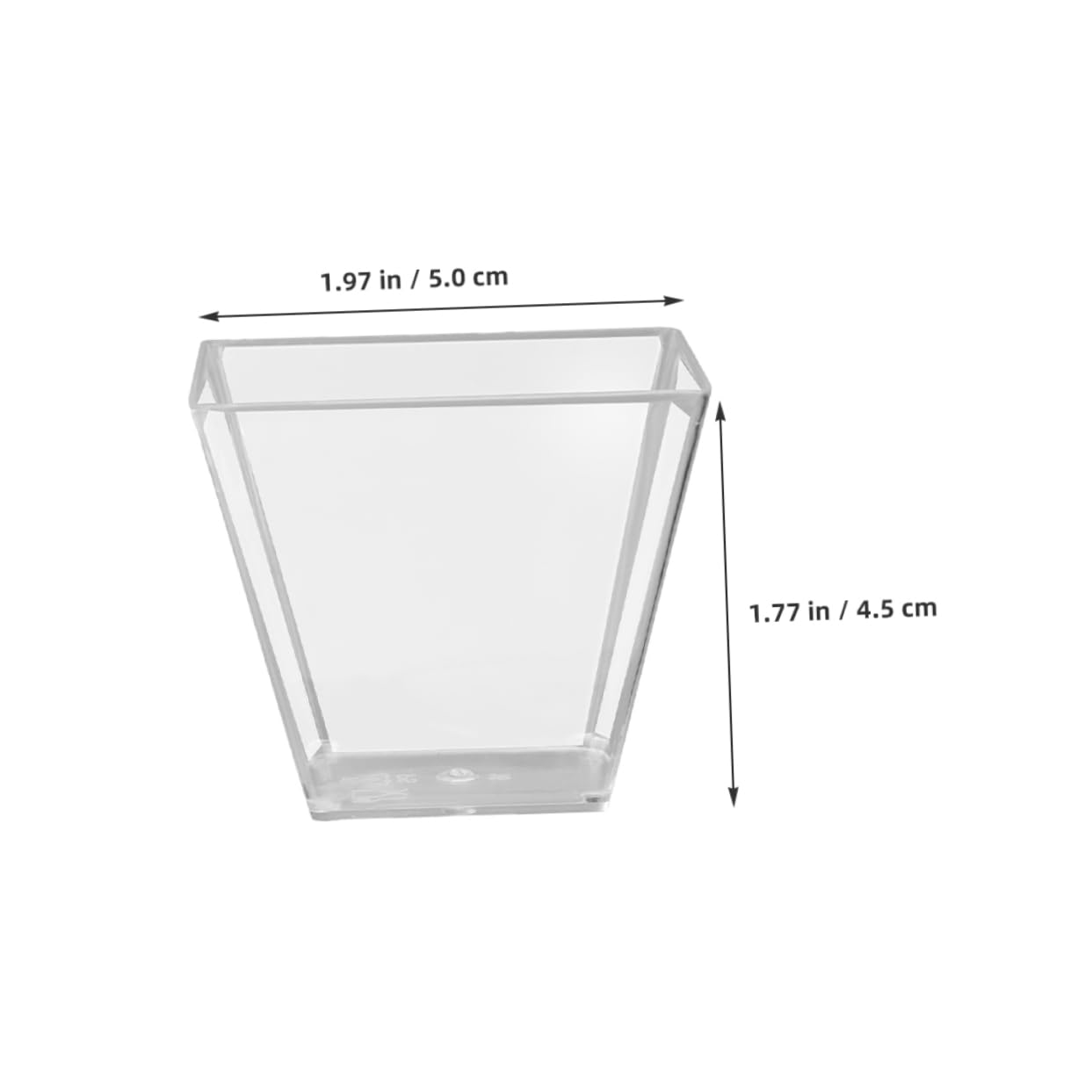 KOMBIUDA 80pcs Dessert Cup Dessert Shooter Cups Square Appetizer Cups Party Serving Cups Ice Cream Cups Clear Dessert Parfait Cups Parfait Cups Containers Small Dessert Bowls Transparent