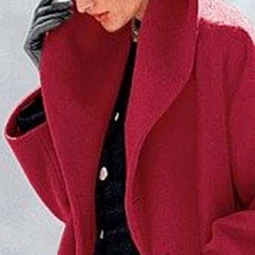 Manteau d'hiver décontracté chaud en maille ample style trench