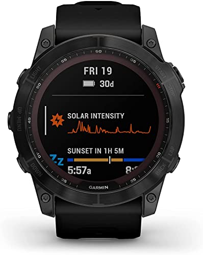 Garmin Fenix 7X Multisport Gps Touchscreen Smartwatch Protective Bundle | With Setpot Tempered Glass Hd Screen Protector, 51 Mm (Sapphire Solar Black Dlc Titanium With Black Band) #TOP1