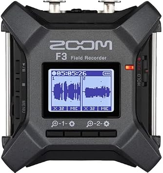 Zoom F3 32-Bit Float Field Recorder + ZDM-1 Podcast Mic Pack Bundle