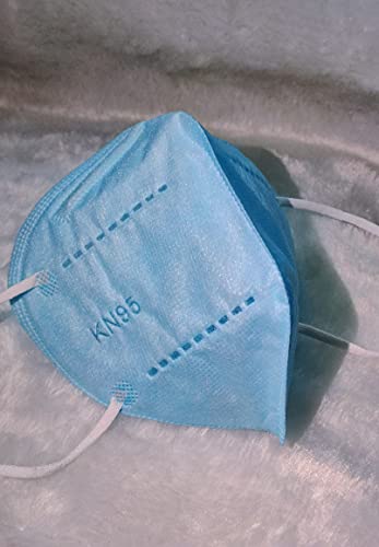 Máscaras KN95 Azul Claro Adultas com ANVISA Fabricada no BRASIL - Embaladas de 1 em 1 - Kit de 1, 5,