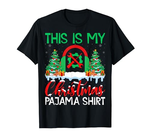Audio Engineer Xmas Pajama Shirt Sound Engineer Christmas Camiseta