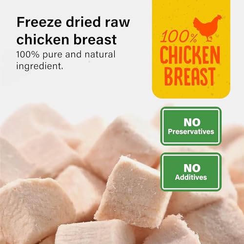 1 lb Freeze Dried Chicken Breast Cat Treats 100% Natural Chicken Nibbles Allergen-Free & Hypoallergenic for Indoor Cats & Outdoor Nutritious Grain Free for Cats 454g - Image 3