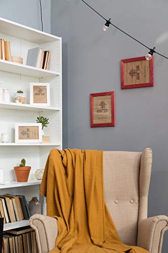 8.5 X 11 Wooden Rustic Picture Frames - Set Of 2 For Diploma Documents And Certificates Wall Mount And Tabletop - Natural Wood Photo Frame - Red #TOP6