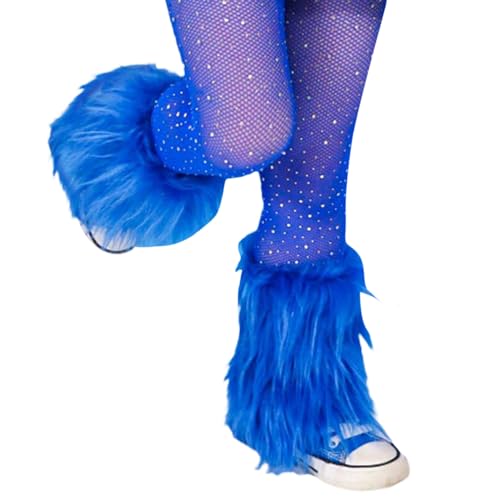 MBMSHEGH Kid Girl Faux Fur Leg Warmers Solid Color Soft Cozy Fuzzy Boot Cuff Cover Party Costumes Winter Clothes4