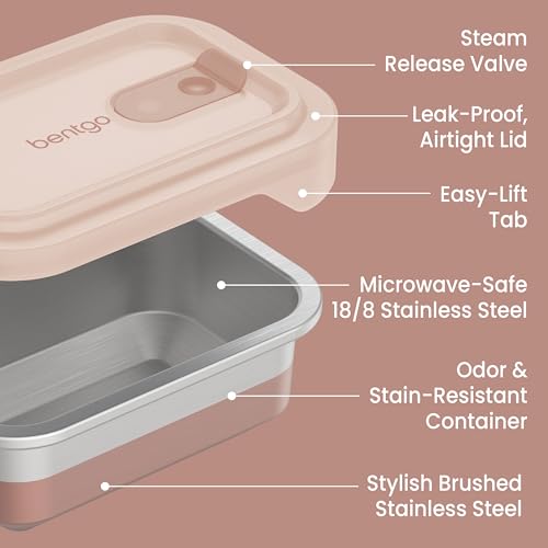 Image of Bentgo MicroSteel Heat & Eat Leak-Proof Stainless Steel Container