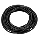 PATIKIL 26 Ft(8M) Naturlatexschlauch, 1/8(3mm) ID x 1/4(6mm) OD Zwille Gummischlauch für Sport, Fitness, Spielzeug und Versuche, Hochwertiger Naturlatex, Rutschfest Schwarz