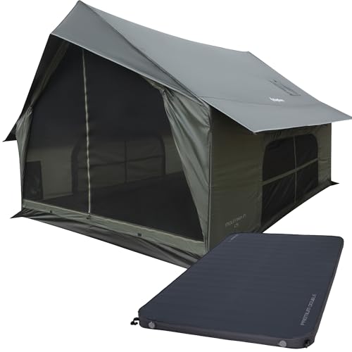 Carpa KingCamp para 8 personas con colchón inflable doble