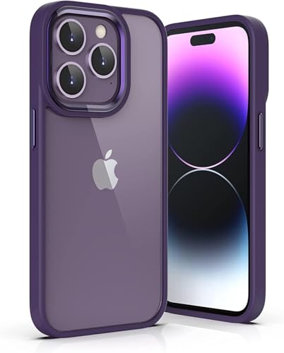 Image of mobistyle Designed for iPhone 14 Pro Enhanced Metal Camera Guard Shockproof Back Cover Case iPhone 14 Pro (Purple)