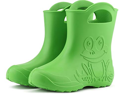 Ladeheid Eva Gummistiefel Damen federleichte wasserdichte Damenschuhe Regenschuhe LA-CA-09 (Grün, 38/39 EU)