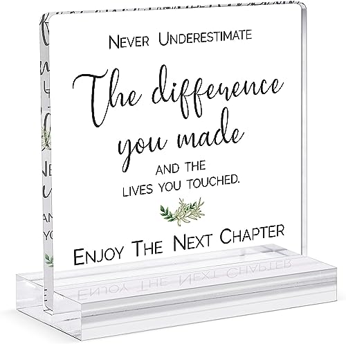 Acrylic Retirement Plaque, Farewell Gifts for Women & Men, Happy Retirement, Leaving Job