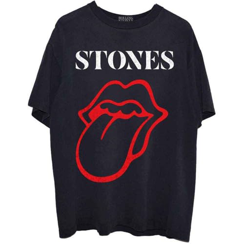 Image of Rolling Stones The T Shirt Sixty Classic Vintage Tongue Official Mens Black XL