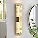 Bathroom Sconces Wall Lighting with Bubble Glass Modern Gold Sconce Light Fixture, Hardwired, 3000K LED Wall Sconce WOSHITU Indoor Wall Mounted Lamps for Bedroom, Hallway, Living Room