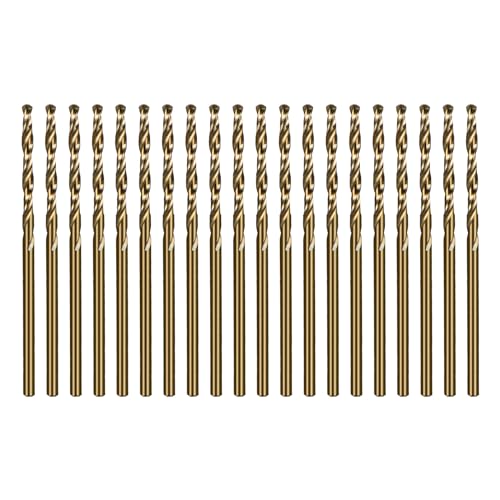 SALI 20 piezas M35 HSS Juego de brocas de cobalto con broca espiral 2mm HSS-Co broca de acero broca de hierro juego de brocas de metal para madera, metal, plástico, aluminio, plástico duro