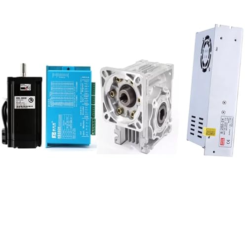 Moteur pas à pas NEMA34 boucle fermée 12N.m avec réducteur NMRV040 ratio 100 et double arbre