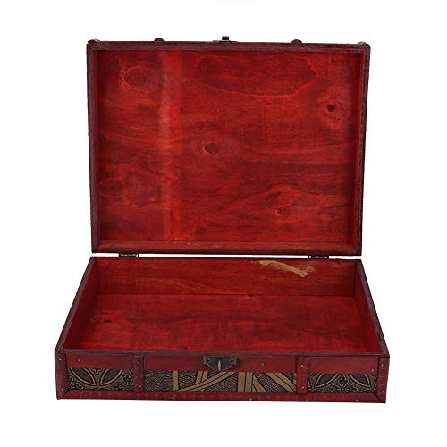 ASHATA Boîte de Rangement en Bois, boîte à Bijoux 10,9 x 8,5 x 3,5 Pouces, étui de Rangement à Motif Jonquille, Bureau pour la Maison