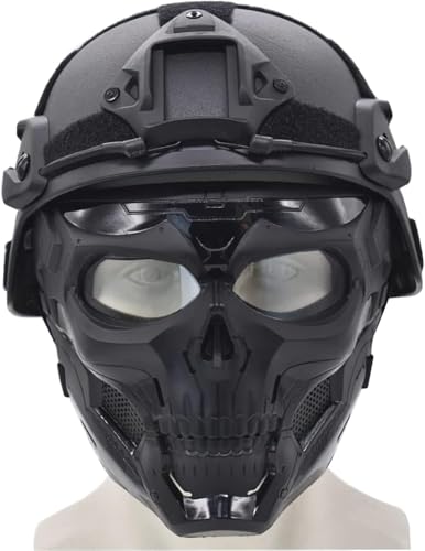 Bvawtrs Tactical Mask Protective Full Face Clear Goggle Skull mask Dual Design Adjustable Strap Mode Wearing