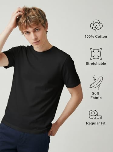 Image of INDISSH T-Shirt for Man | Regular and Plus Size Upto 7XL | Cricket Graphic Printed | Round Neck Cotton Fabric Regular fit Casual T-Shirt for man - RNM-Hitman-PAR