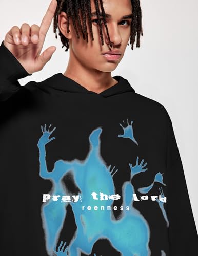 Vamtac Mens Oversized Graphic Y2k Hoodies Vintage Fashion Streetwear Casual Hooded Sweatshirt Unisex Pullover Tops