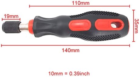 KLOVA 1/4" (6.35mm) Screwdriver Bit Holder Self Screwdriver Holder with PP+TPR Handle