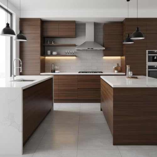Image of Wallpaper for Walls | Vertical Wood Wall Stickers for Wall Decor | Self Adhersive Wall Paper for Home Kitchen Living Room and Bedroom | 45 Cm X 500 CM (5, Wood)