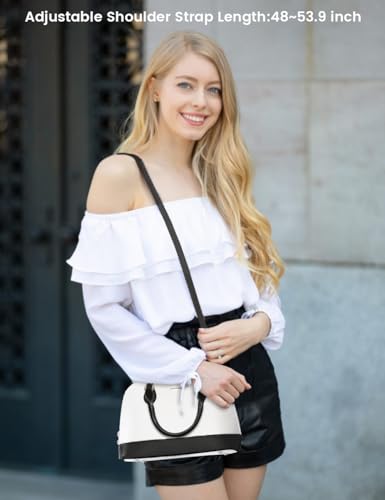 Image of LOVEVOOK Purse for Women Crossbody Bags Classic Double Zip Top Handle Dome Satchel Bag