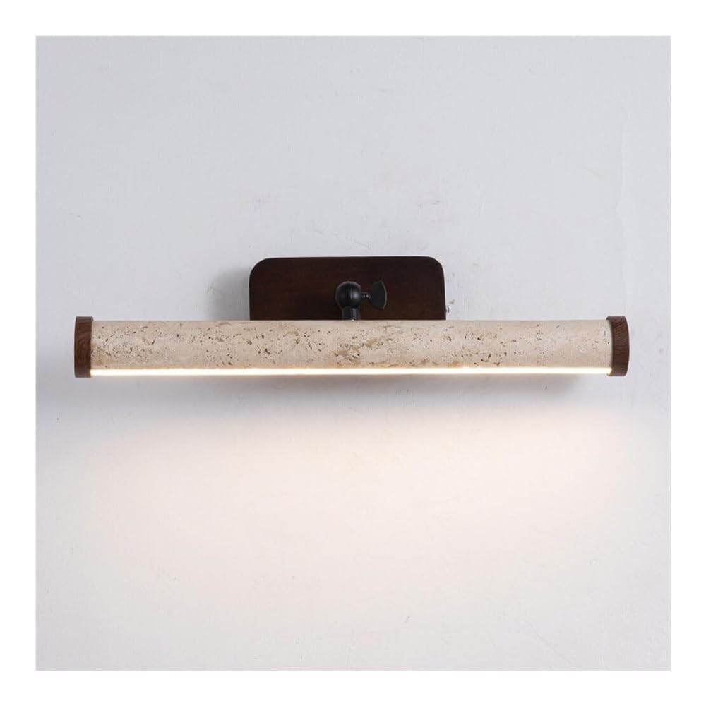 TONFON Modern Sturdy Marble Wall Lamp Bathroom Vanity Wall Sconce Natural Stone Wabi Sabi Wall Mounted Lamp for Bedroom Bedside Living Room Study Room Corridor Entryway Restaurant