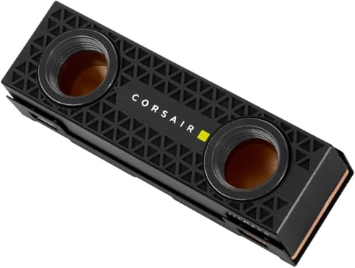 Corsair Hydro X Series XM2 M.2 SSD-Wasserkühler (M.2 SSD Individuellen Kühlkreislauf, Kupferkühlstruktur, Einfache und Schnelle Installation) Schwarz