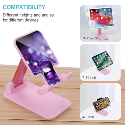 Support téléphone réglable et pliable violet avec angle ajustable